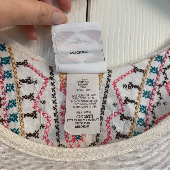 Harley-Davidson Rhinestone Beaded Cream Tee - Picture 4 of 5